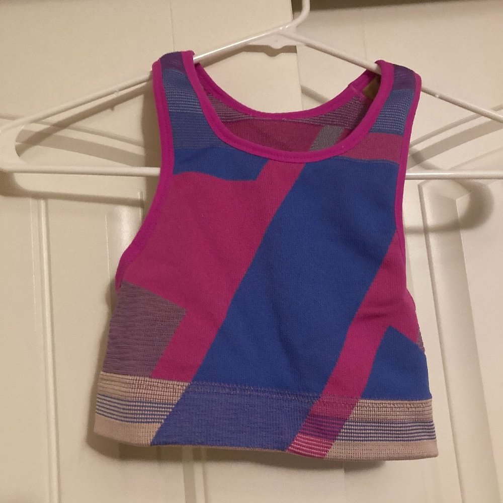 Nike Purple and Pink Colorblock Sports Bra XS Xtra Small Dri Fit Racerback
